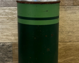 Montgomery Ward MW Metal Glass Lined Thermos Green Striped w/ Cork - Vin... - $33.85
