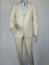 Men's ENZO Linen Spring Summer Suit Light Weight Breathable E58302-7 Natural image 7