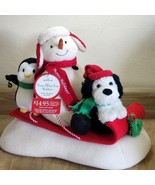 Hallmark Jingle Pals Snow What Fun Sledders Snowman Dog Penguin Christma... - £14.11 GBP