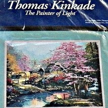 Thomas Kinkade Stepping Stone Cottage Cross Stitch Kit 50924 Finished 14 x 11 in - £31.44 GBP