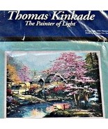 Thomas Kinkade Stepping Stone Cottage Cross Stitch Kit 50924 Finished 14... - £29.90 GBP