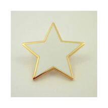 Plain White Star Hard Enamel Pin Badge  - $15.00