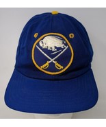 Buffalo Sabres NHL New Era Snapback Baseball Hat Cap Patch VTG 80s DAMAGED - £11.67 GBP