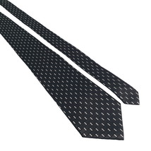 Geoffrey Beene New York Men Necktie Tie Designer Black White Office Dad Gift - £22.42 GBP