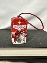 Starbucks Red Bag Xmas Blend Coffee Ceramic Ornament 2007 Carolers Family Star - $9.49