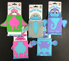 KidKusion Bottle-Bud Zoo Baby Lot 5 Drink Koozie Flamingo Giraffe Elepha... - €7,56 EUR