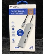 Vivitar Creator Series Aluminum USB Type C Hub - SD &amp; Micro SD Card Reader - £4.66 GBP