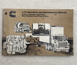 Cummins L10 Engine Operator Operation Maintenance Manual Book 1984 3379342-01 - £11.92 GBP