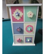 CHEST WOOD HAND MADE  3 DRAWERS FANTASY CHILDREN STYLE APOTHECARY ORIG - $1,212.80 MXN