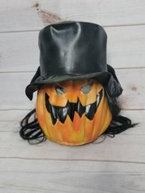 Vintage 1996 Scarcrow Pumpkin Halloween Mask W Top Hat The Paper Magic Group - £27.52 GBP