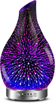 Essential Oil Diffusers Ultrasonic 3D Glass Aromatherapy, Auto Shut-Off, Timer  - £37.86 GBP