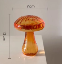 Vintage textured glass mini flower vase,colorful Irregular mushroom shap... - $28.00