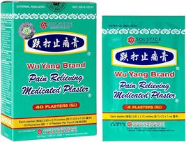 WU YANG BRAND Pain Relief Medicated Plaster 4 Plasters / 10 Pouches Exp:... - $33.66