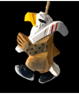 Eagle Bird Hockey Stick Christmas Ornament Wood Cut Out Folk Art Sports ... - $74.58