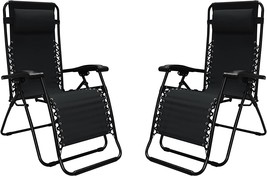 Black Sports Infinity Zero Gravity Chairs (2 Pack), Caravan Canopy 80009000052. - £112.95 GBP