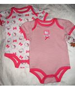 Hello Kitty Girls 2 Pack Bodysuit Set Pink Size 6-9M 6-9 Months - $265.90 MXN
