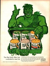 Jolly Green Giant Canned Vegetables Suitcase Ad Vintage 1960 Magazine Print D2 - £19.24 GBP