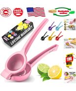 Portable Pink Citrus Juicer with Built-in Strainer - Manual Press Design - $34.53 CAD