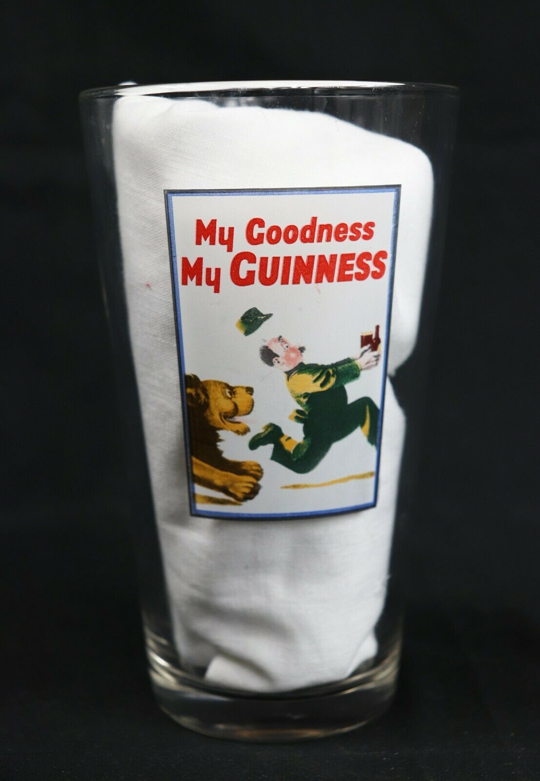 ORIGINAL Vintage My Goodness My Guinness Beer Tiger Glass - £16.06 GBP