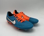 Nike Tiempo Legend V SG Elite Blue/Orange Cleats 631614-418 Men&#39;s Size 6 - $199.99