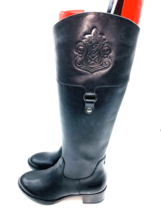 Franco Sarto Clarity Tall Leather Boots- Black, Size US 5.5M / EUR 35.5 - $49.49