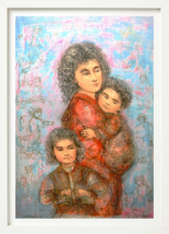 Edna Hibel(1917-2014)-Catherine and Children-LE Lithograph/Paper/Hand Signed/LOA - £248.19 GBP