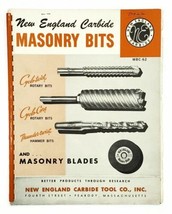 1964 New England Carbide Tool Co. Inc. Advertising Brochure Masonry Bits... - £13.66 GBP
