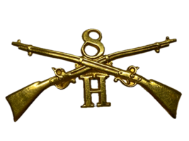 INDIAN WARS, 8TH INFANTRY REGIMENT, H COMPANY, ENLISTED, CAP DEVICE - $559.21 MXN