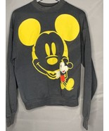Vintage Disney Mickey Mouse Sweatshirt Size Small Or Medium? Black Crewneck - $19.75