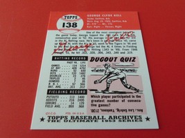 George Kell Hand Signed Autograph &#39;53 Topps Archives # 138 Reds !! - £15.97 GBP