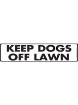 Keep Dogs Off Lawn Aluminum No Dog Pooping Sign - 12&quot; x 3&quot; - £7.05 GBP