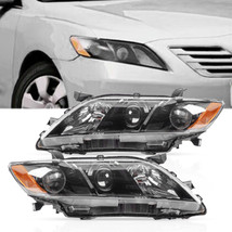 Headlights Headlamps Assembly Black Housing LH &amp; RH for 2007-2009 Toyota Camry - £76.09 GBP