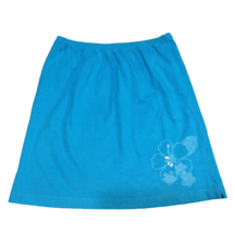Simply Basic VTG Y2K Girls Cotton Skirt Size 10/12 Pull On Elastic Waist Blue - £5.19 GBP