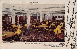 Atlantic Città Nj ~ Hotel Islesworth-Dutch Room ~1905 Blanchard Ed. Cartolina - £6.52 GBP