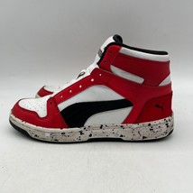 Puma Rebound Layup 383222-03 Mens Red White High Top Basketball Shoes Size 8 - £27.58 GBP