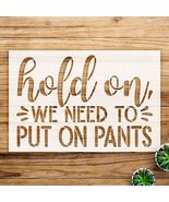 Pants Stencil Pattern for doormats and Crafts, Funny Cursive Design, Ide... - $274.09 MXN
