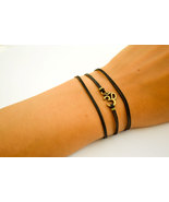 OM bracelet, wrapped bracelet with bronze tone Om charm, Hindu symbol, b... - £10.38 GBP