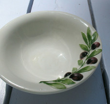 Coupe Bowl Dish Black Olive Relief Made In Italy - £11.71 GBP