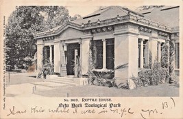 New York Città ~ Zoological Park-Reptile Casa #368D Foto Cartolina 1908 - £7.09 GBP