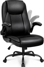 Neo Chair Ergonomic Office Chair Pu Leather Executive Chair Padded Flip, Black - £98.01 GBP