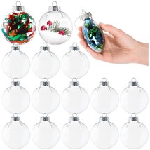 15 Pack Ornament Discs, 3.15 Inch Clear Plastic Fillable Ornament Ball For Diy C - £24.08 GBP
