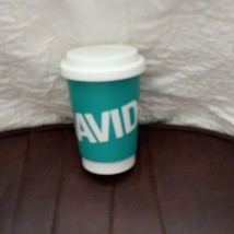 David’s Tea Turquoise And White Carryout Travel Mug - £8.50 GBP