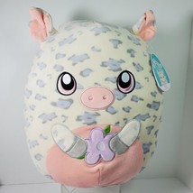 Squishmallow Rosie 12” Spotted Pig Easter Holding Flower Plush Farm Animal 2022 - £18.76 GBP