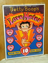 Betty Boop&#39;s Love Meter - 1991 tin sign -- cardboard support piece and w... - $14.99