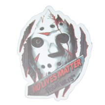 No Lives Matter Friday the 13th Jason Voorhees Halloween Horror Movie Sticker - £2.36 GBP