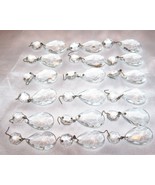 Antique Crystal Prisms 18 Sm 1 1/2&quot; X1&quot; Diamond Design  - £17.58 GBP