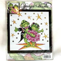 Design Works Counted Cross Stitch Kit Dancing Frogs 12 x 12 inches - £9.14 GBP