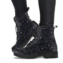 Combat Boots - Galaxy | Boho Shoes, Women&#39;s Boots, Vegan Leather Lace Up... - £70.88 GBP