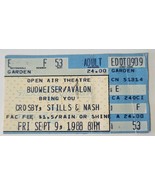 Crosby/Stills/Nash &#39;85 Concert Ticket Stub Open Air Theatre San Diego Se... - £10.38 GBP