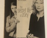 Secret Life Of Zoey Tv Movie Print Ad Vintage Mia Farrow Andrew McCarthy... - £4.65 GBP